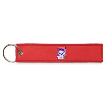 Puppy and Kitten Duo - Jet Tag Keychain - red - Front