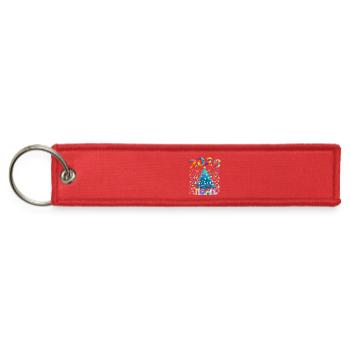 2026 Festive Rainbow Tree - Jet Tag Keychain - red - Front