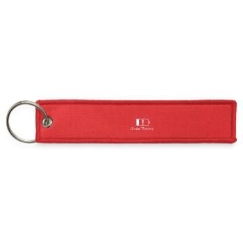 Phone Mandala Grid Art - Jet Tag Keychain - red - Front