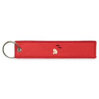 Peekaboo Sheep Pastel Charm - Jet Tag Keychain - red - Front