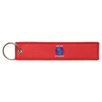 Sacred Stillness Spiritual Mandala - Jet Tag Keychain - red - Front