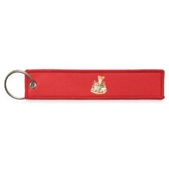 Cute Mouse Foot Bath Illustration - Jet Tag Keychain - red - Front