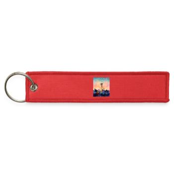 Digital Dreams of Pompeii: Liquid Antiquity  - Jet Tag Keychain - red - Front