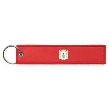 Sunny Bear Bubble Tea - Jet Tag Keychain - red - Front