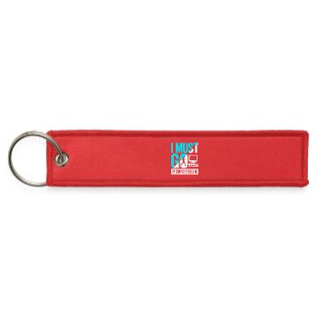 I Must Go Computer Needs Me - Jet Tag Keychain - red - Front