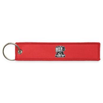 Just Another Beer Drinker with a Camping Problem - Jet Tag Keychain - red - Front