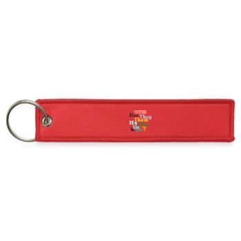 She Her They Them He Him Us - Jet Tag Keychain - red - Front