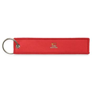 You Matter Hearts Typography - Jet Tag Keychain - red - Front