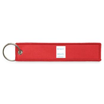 Futuristic Text Design with Depth Effect - Jet Tag Keychain - red - Front