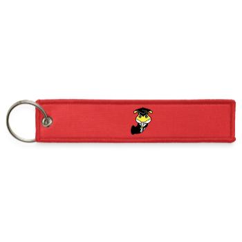 Caterpillar hole school graduation passed College - Jet Tag Keychain - red - Front