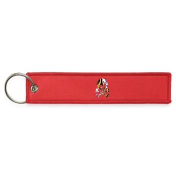 Maryland Flag Skull Crossbones - Jet Tag Keychain - red - Front