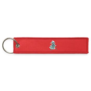 Pastel Bell Elf in Cozy Coat - Jet Tag Keychain - red - Front
