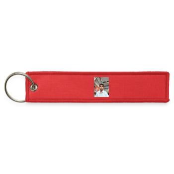 Urban Portrait Light Blue - Jet Tag Keychain - red - Front