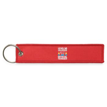 Level 50 Unlocked Official Teenager - Jet Tag Keychain - red - Front