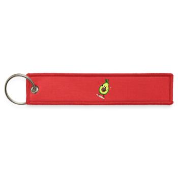 Sunny Avocado Surfer - Jet Tag Keychain - red - Front