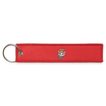 Regal Crowned Kitten - Jet Tag Keychain - red - Front