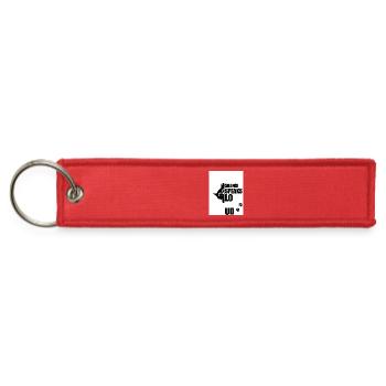 Silence Speaks Loud Cat - Jet Tag Keychain - red - Front