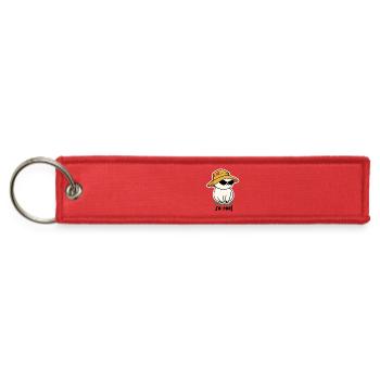 So Cool Funny Retro Typography Design - Jet Tag Keychain - red - Front