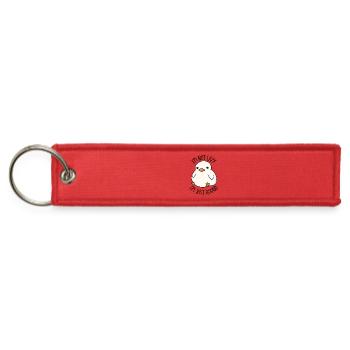 I'm Not Lazy I'm Just Round - Jet Tag Keychain - red - Front