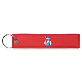 sonographers are so chill - Jet Tag Keychain - red - Front