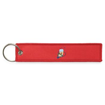 Nurse Coffee Stethoscope Design – Winter - Jet Tag Keychain - red - Front