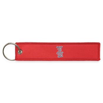 Broken Once Not Forever Start Again Minimal Streng - Jet Tag Keychain - red - Front