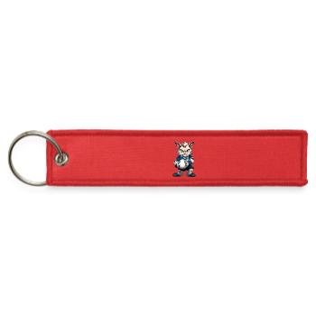 Rugby Cat - Jet Tag Keychain - red - Front