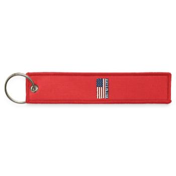 Best G-PA Ever Patriotic Flag Vintage Shirt Des - Jet Tag Keychain - red - Front