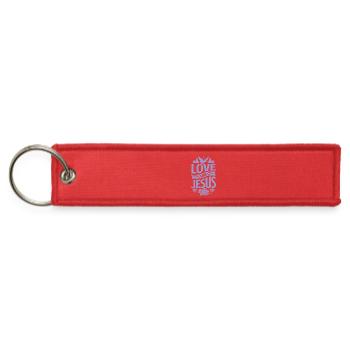 Love Like Jesus Religion Christ Religious - Jet Tag Keychain - red - Front