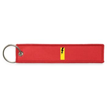 Thunder Lightning Storm Voltage Flash - Jet Tag Keychain - red - Front