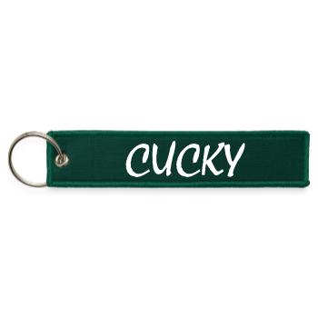 Cucky - Jet Tag Keychain - hunter green - Front