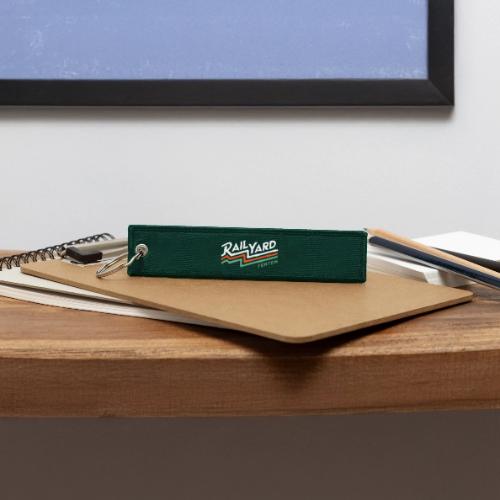 White/Color Railyard Logo - Jet Tag Keychain
