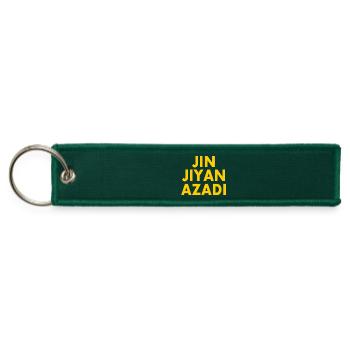 jin jiyan azadi women life freedom - Jet Tag Keychain - hunter green - Front