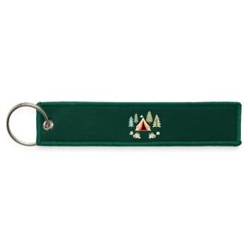 Camping Tent Design - Jet Tag Keychain - hunter green - Front