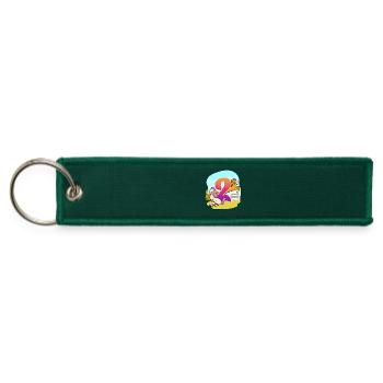 2nd Birthday Horseback Riding Horse-themed Two - Jet Tag Keychain - hunter green - Front