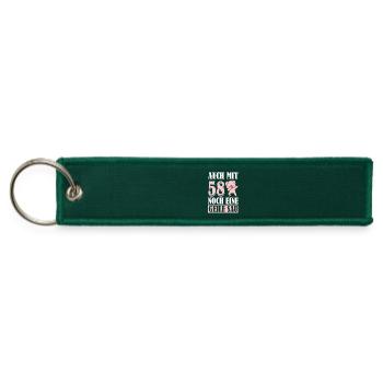 Auch Mit 58 Noch Eine Geile Sau Schwein 58th - Jet Tag Keychain - hunter green - Front
