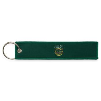 Because Of Inflation This Is My Ugly Christmas - Jet Tag Keychain - hunter green - Front