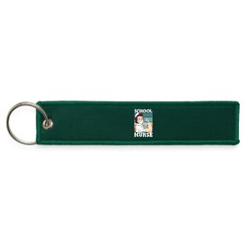 School Nurse Nursing Teacher National Nurses Day - Jet Tag Keychain - hunter green - Front