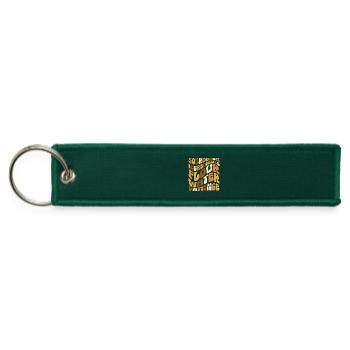 Sourdough Ingredients Flour Water Patience Bread - Jet Tag Keychain - hunter green - Front