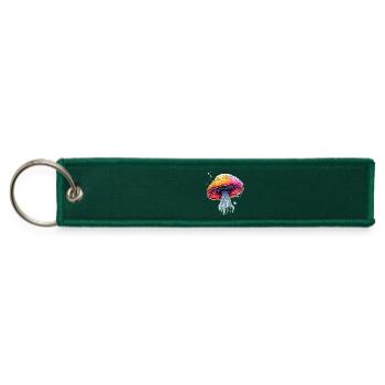 Mushroom Jellyfish - Jet Tag Keychain - hunter green - Front