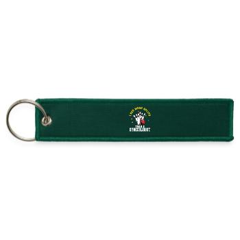 More Splits Than a Pro Funny Bowling Lover Gift - Jet Tag Keychain - hunter green - Front