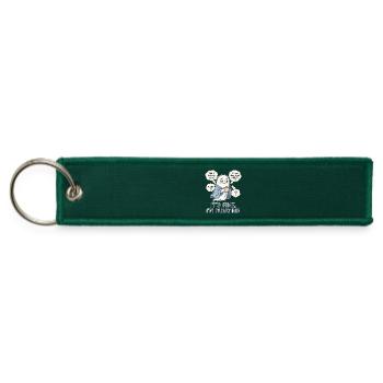 Anxious Little Ghost – It’s Fine, I’m Floating - Jet Tag Keychain - hunter green - Front