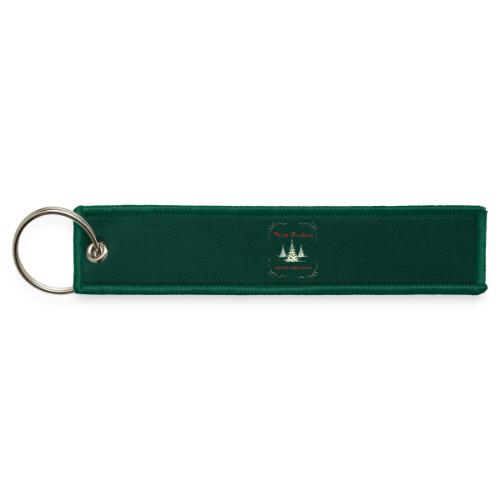 Beautiful Green Christmas Tree Graphic - Jet Tag Keychain