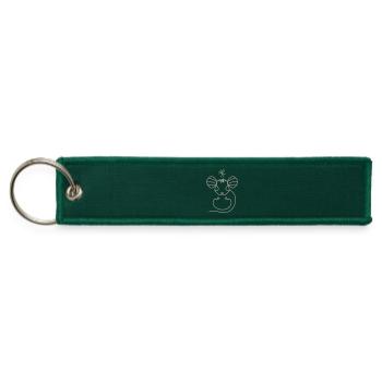 Cute Mouse Line Doodle Vector 2 Colors - Jet Tag Keychain - hunter green - Front