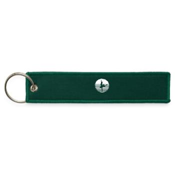 Ballet Ballerina Silhouette - Sunset Cut - Jet Tag Keychain - hunter green - Front