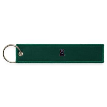 Glitch Cat - Jet Tag Keychain - hunter green - Front