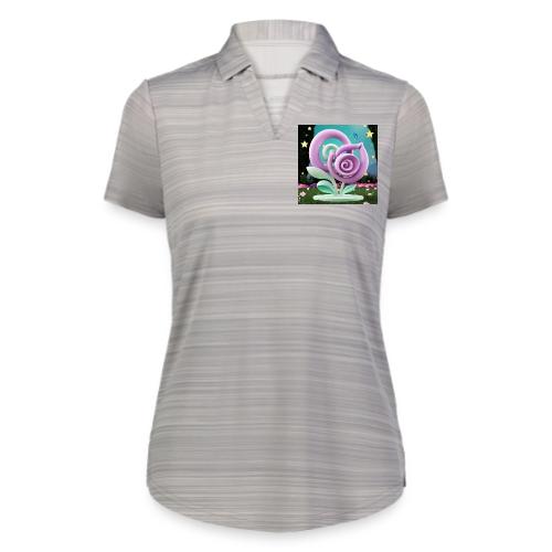 Lila Bloom | Double Floral Eco-Inspired Art - Augusta Sportswear Ladies` Pursuit Polo