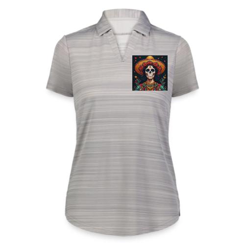 Charra Skull Art | Traditional Mexican Design - Augusta Sportswear Ladies` Pursuit Polo