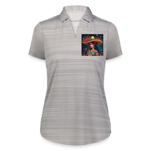 Mexican Design, Regional Mexican Charro Woman - Augusta Sportswear Ladies` Pursuit Polo