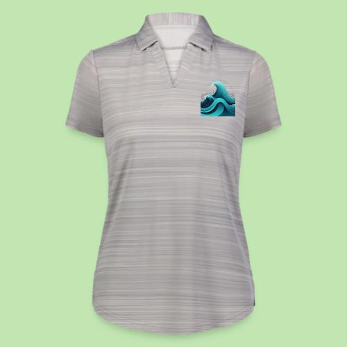Dynamic Ocean Wave Illustration - Augusta Sportswear Ladies` Pursuit Polo